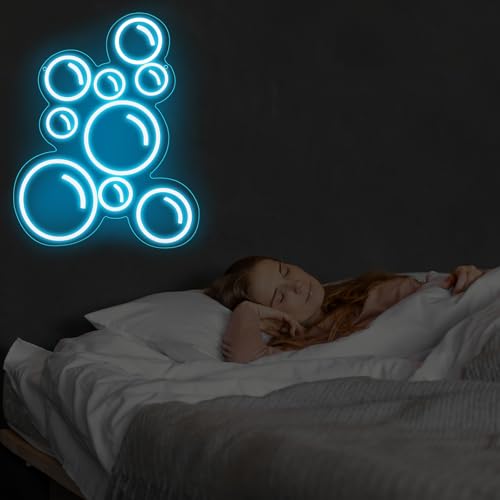 Image of Bubble Neon Light,Bubble Light Sign for Home,Bubble Bar Led Neon Sign Bubble Wall Art Light,Kids Room Decor, Dorm Room Sign, 16.5 inchx11.8 inch