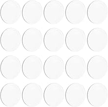 FINGERINSPIRE Pack of 60 Clear Circles Acrylic Sheet 30 mm Circular Miniature Bases 2 mm Thick Blanks Action Figure Display Base Round Base for Miniatures Wargame Holiday Craft Keyring