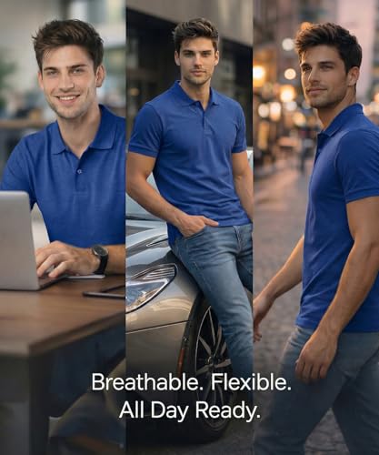 Image of Scott International Cotton Polo T Shirt | Collar Half Sleeves Plain T-Shirt | Tshirt for Men Stylish | Casual Tee for Office, Sports, Gym & Everyday Comfort | Men's Breathable All-Season Tshirt