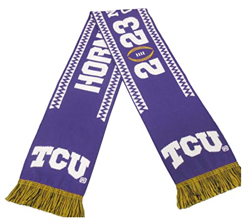 Official TCU Horned Frogs College Football Playoff National Championship Game LA 1-9-23 Knitted Scarf, LLC