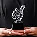 LONGWIN Crystal Thumbs Up Trophy Award, Blank Winner Trophy for Sports, Competition, Talent Show, Appreciate Gifts for Coworkers