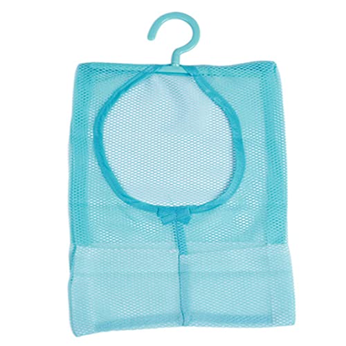 SunaOmni Bolsa para pinzas de la ropa para colgar de malla, organizador de baño, multiusos, bolsa de red para colgar en el baño, organizador de baño, bolsa multiusos, azul claro, Casual