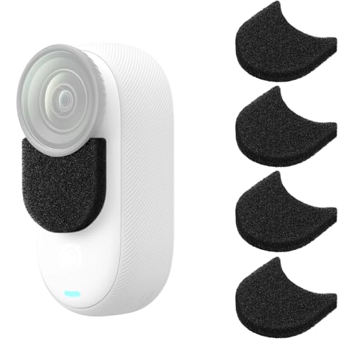 Lot de 4 bonnettes anti-vent pour Insta360 GO 3S/GO 3, housse en coton coupe-vent, kit audio, éponge réductrice de bruit pour Insta 360 GO 3 & GO3S Accessoires de caméra de sport