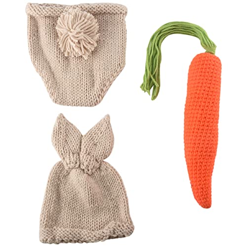 Sarngk Accesorios de Fotografía para BebéS ReciéN Nacidos Conjuntos de Fotos de Conejos de Punto para NiñOs PequeñOs