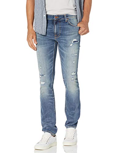 Nudie Jeans Men's Thin Finn Worn in Ecru, 29/30