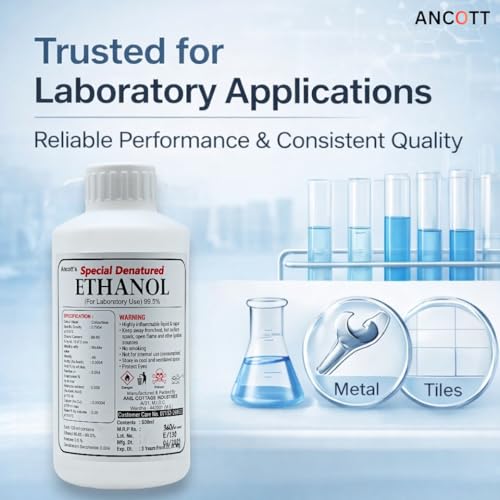 Image of Special Denatured Ethanol 99.5% for Laboratory Use - High Purity Chemical Solvent & Laboratory Grade Alcohol | Absolute Ethanol Liquid for Research, Cleaning & Formulation | 500ml