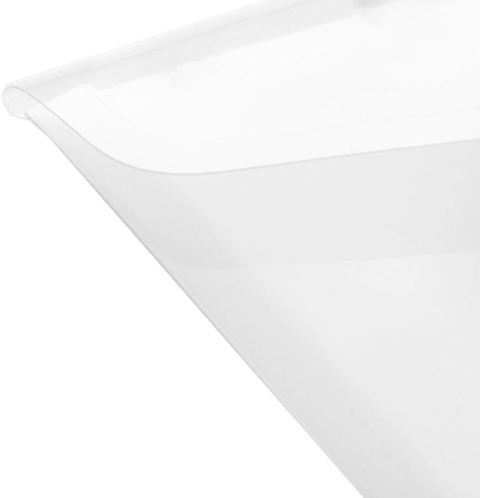Plastic Envelopes with Snap Closure - 24Pack Clear Poly Envelopes Folders Plastic Folders Premium Quality Document Folder A4