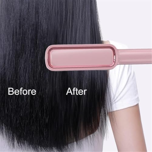 Peine alisador eléctrico profesional para cabello, uso en seco y mojado, alisa y riza sin quemaduras miniatura 4