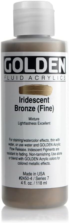 4 Oz Fluid Acrylic Iridescent Color Paints