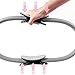 Yoga Ring, Pilates Circle for Home Gym Exercises Strengthens Core Muscles Fitness Ring for All Levels and Sit Stand Lie Positions(Grey)