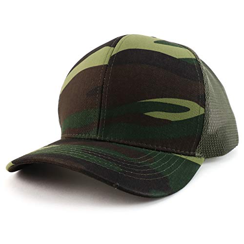 Image of Trendy Apparel Shop Oversize XXL Structured Trucker Mesh Baseball Cap