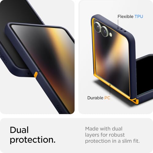 Image of Spigen Nano Pop MagFit for Samsung Galaxy Z Flip 7 Case, Galaxy Z Flip7 Back Cover (2025) - TPU + Poly Carbonate|Blueberry Navy