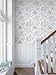 Heroad Blue Floral Wallpaper Peel and Stick Wallpaper Flower Contact Paper Rose Removable Self-Adhesive Wall Paper for Cabinets Bedroom Bathroom Stick on Walls Papel Tapiz para Pared 17.3''x78.7''