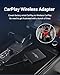 Wireless Carplay Adapter,Converts Wired to Wireless Carplay Adapter for iPhone, AXYIUASD Carplay Wireless Adapter Compatible with iPhone Seamless Connection Only Support Factory Wired CarPlay Car