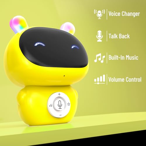 Image of Mirana Mr. Robot | Smart Interactive Talkback Toy for Kids | USB Rechargeable Type-C | in-Built Music | Best Gift for Boys & Girls 2 3 4 5 6 7 8+ Years (Yellow)