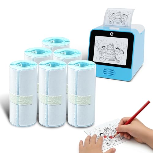 Image of Thermal Paper Rolls for Ognee AI Sticker Printer, Self-Adhesive Thermal Paper Refills for Kids Portable Printer, Inkless Printing for DIY Labels, Crafts and Learning, Inkless Printing Paper