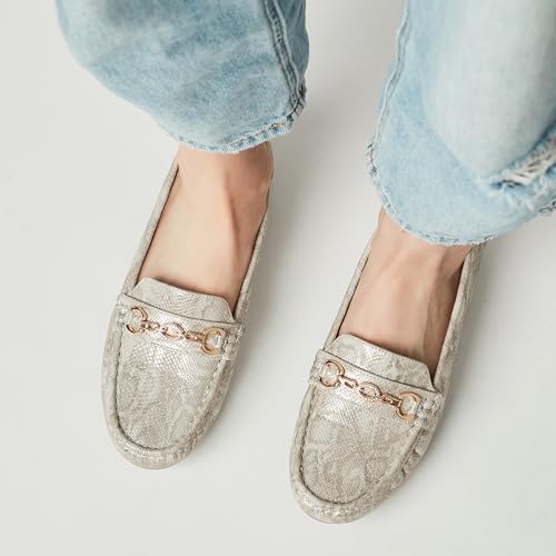 Image of Women's Business Loafers Work Casual Flats Shoes Lightweight Penny PU Leather Slip On Walking Shoes