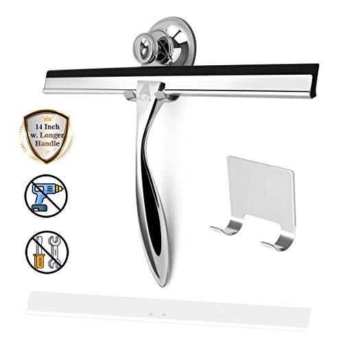 ALITA Bathroom Shower Window Squeegee - Deluxe Cleaning Tool for Mirror/Glass/Car Windshield/Kitchen, Stainless