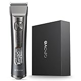 Hair Clippers for Men Professional Hair Cutting Machine with 250 Minutes Runtime & LCD Display, Cordless & Quiet Hair Trimmers for Barbers and Stylists with 8 Guides & 5 Speeds, OPOVE X Master