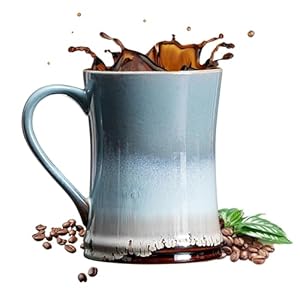 Coffee Mug,Coffee Cups Ceramic 18.5oz Kiln Glazed Large Coffee Mug Dishwasher and Microwave Safe Coffee Mug. (Blue)