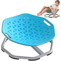 B4E Sensory Spinning Chair for Kids – 360° Swivel Hexagonal Seat with Armrests – Autism & ADHD Sensory Toy, Balance & Focus Chairs (Blue)