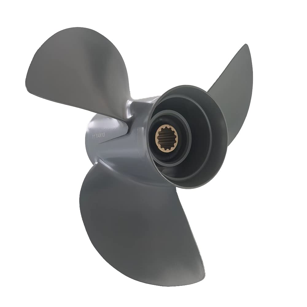 XspeedAluminum 3 Blades or 4 Blades Outboard Propeller for 3-1/4" Gearcase Honda Engine 35-60hp,13 Spline Tooth,RH