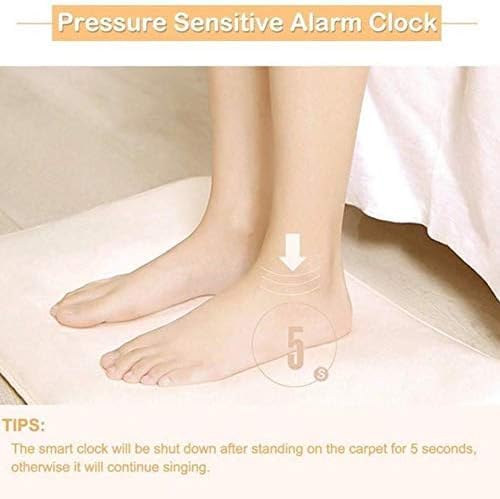 Reloj Despertador para Personas Que Duermen Pesadamente - Alfombra Sensible A La Presión - Reloj Despertador Digital LED Alfombra Inteligente Alarma Digital Reloj Despertador De Alfombra con Reloj