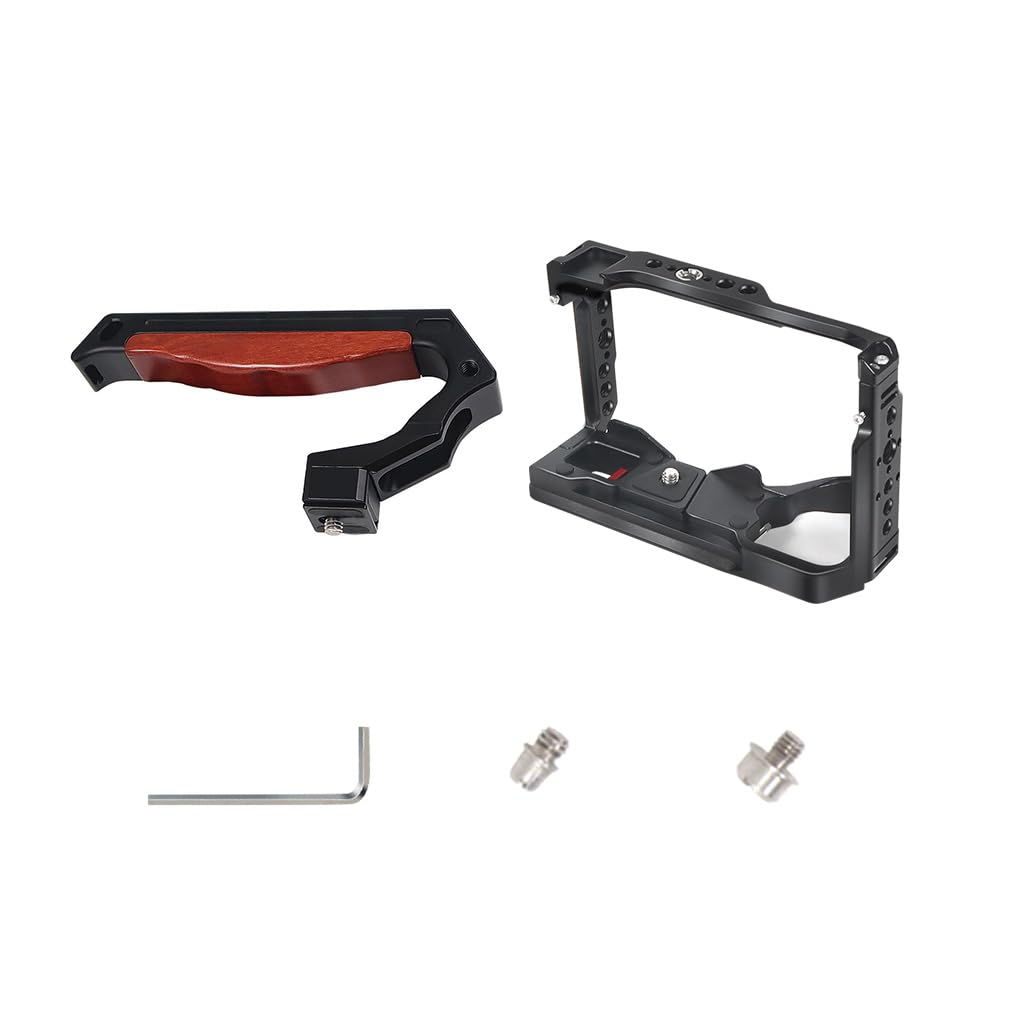 BGNing A6700 Camera Cage Rig Stabilizer Compatible with Sony A6700 DSLR Camera Video Cage with Cold Shoe Mount 1/4 3/8 Thread Arri Locating Holes (Combo C)