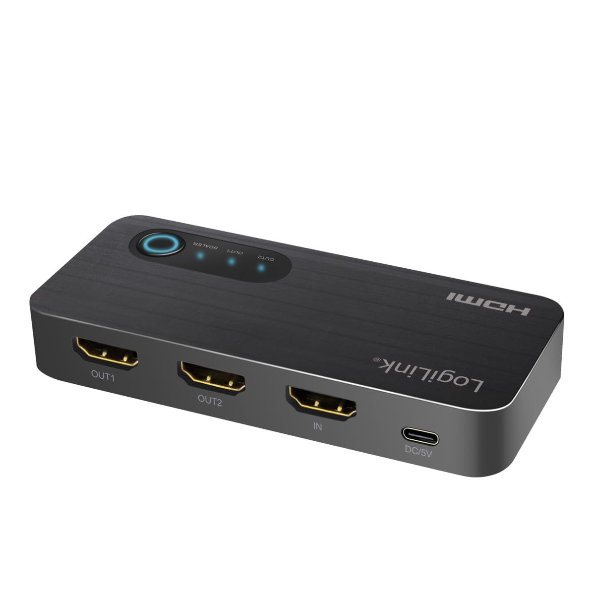 LogiLink Répartiteur HDMI 1 x 2 Ports, répartit 1 Signal HDMI (1 x entrée/Source) vers 2 appareils tels Que TV, projecteur, etc. (2 Sorties), en 4K/60 Hz, HDCP, HDR, CEC, Downscaler