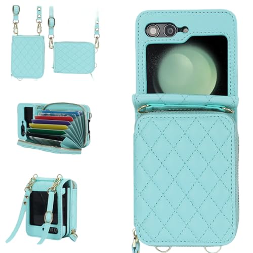 Coque Samsung Z Flip 3 porte-carte avec lanière bandoulière et support intégré