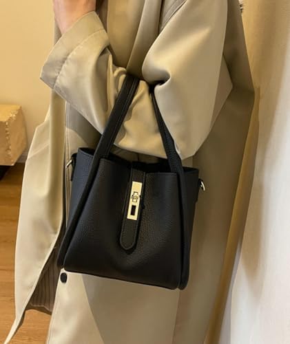 Bucket Bag for Women Soft Leather Bucket Hobo Purse Trendy Crossbody Shoulder Bag Top Handle Handbag Slouchy Tote Satchel2