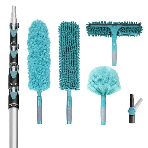 High Reach Duster Kit for High Ceilings and Windows with Telescopic Pole - 36 Foot
