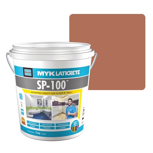Image of MYK LATICRETE SP-100 Premium Epoxy Grout (6-Mayan Red, 5KG)-Stain & Germ Resistant & Water-Resistant-Food Grade CFTRI Certified Epoxy-Grout-Home, Kitchen & Bathroom-Floor & Wall Tile Joints