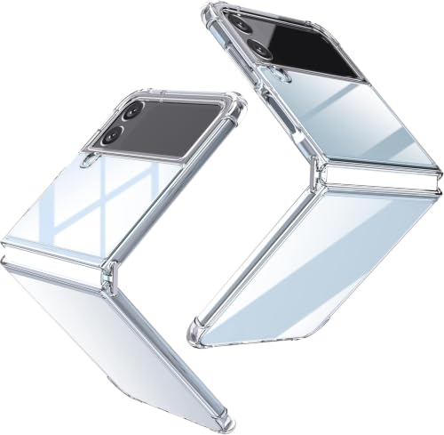 Natbok Hülle für Samsung Galaxy Z Flip 4 Harte PC Militär Stoßfest Handyhülle Kratzfest Dünn Schutzhülle Schützend Airbag Samsung Z Flip 4 Hülle Transparent