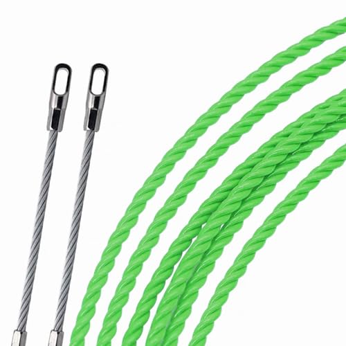 Image of 25M Professional Wire Puller for Electrician, Flexible Wire Lead Threading Device Tool, 25m Retractable Spiral Cable Puller with Green Fish Tape for Conduit Installation