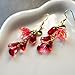 WLWDBY Handmade Pomegranate Seed Earrings - Unique Handcrafted Pomegranate Flower Design, Nature-Inspired Jewelry, Artistic Earrings for Women, Perfect Gift for Nature Lovers