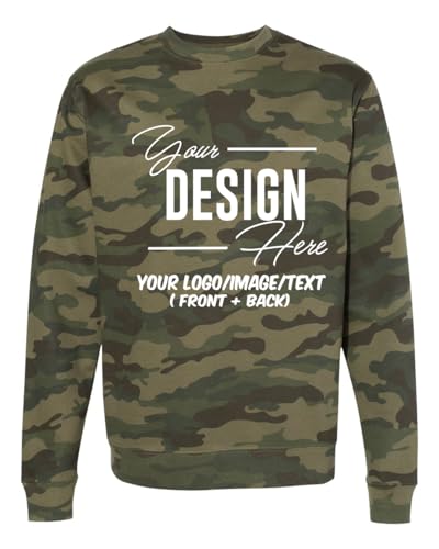 INK STITCH Unisex SS3000 Custom Printing Add Your Design Midweight Crewneck Sweatshirts