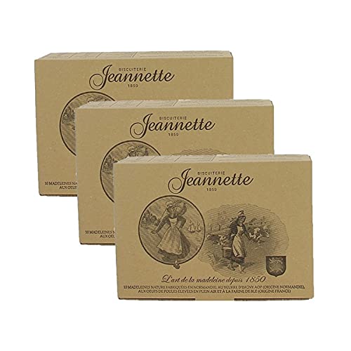 Madeleine Jeannette - Lot de 3 boites de madeleines nature 3x250g - Made in Calvados Cover