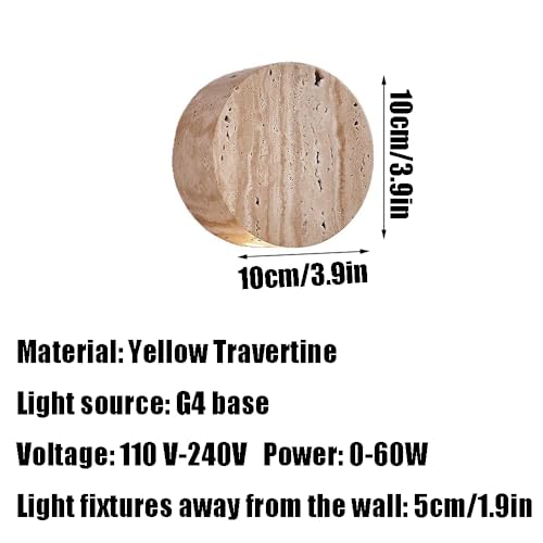Lámpara de estilo industrial moderno para iluminar pasillos oscuros con travertino 8