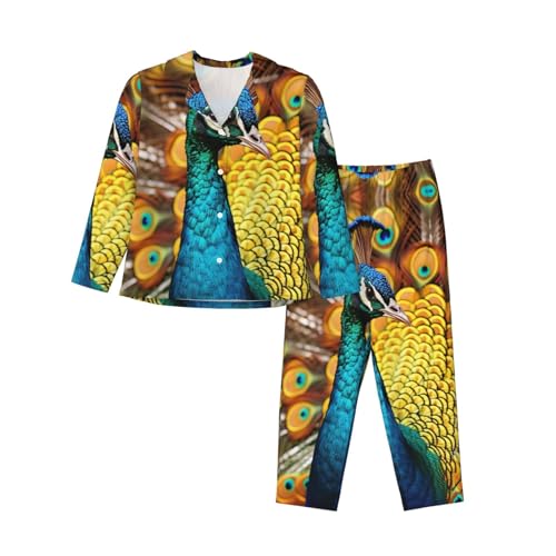 Pyjama à manches longues pour femme avec boutons et poche, ensemble de détente noir taille M-3XL