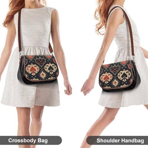 Sac à bandoulière pour femmes résistant à l'eau motif cœurs de porc