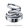 Colcolo Car Air Freshener Solar Energy Rotating Perfume Refillable Dashboard Decor Gift Perfume Diffuser for Birthday SUV Party, Silver #4