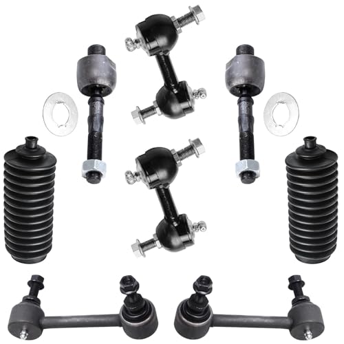 Image of Detroit Axle - 14pc End Kit for Acura 2004-2008 TSX 2003-2007 Honda Accord, 2 Front Lower Control Arms 4 Front Rear Sway Bars 4 Inner Outer Tie Rods 2 Lower Ball Joints 2 Boots 2005 2006 Replacement
