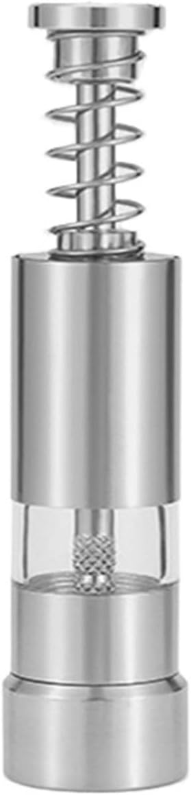 304 Stainless Steel Salt Pepper Pepper Grinder Kitchen Utensils Sea Salt Pepper Manual Grinding Bottle Kitchen Supplies(Gold)