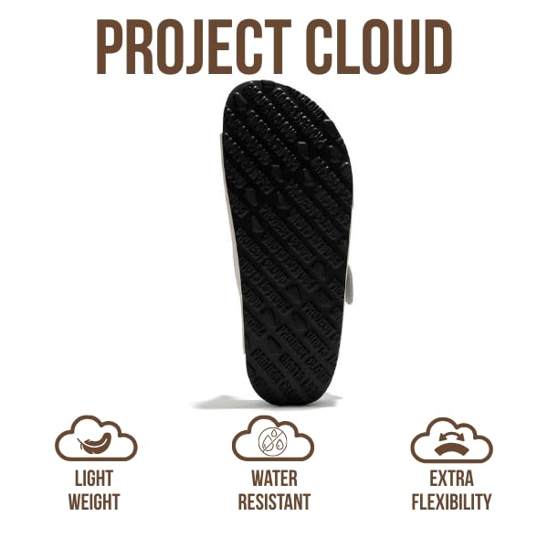 Image of Project Cloud 100% Genuine Leather Footbed Sandals for Women 2026 Comfortable Beach Essentials Womens Sandals Memory Foam Vacation Essentials Slides for Women Footwear (Santorini)