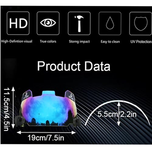 Football Visor, Football Helmet Visor, Football Shield, Fits Youth and Adult Football Helmets (Plate Blue)