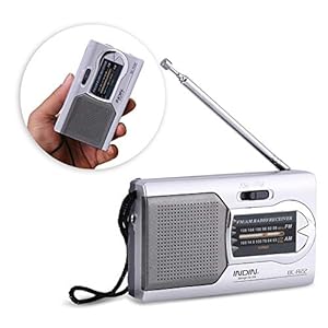 Goshyda Tragbares Radio, AM/FM-Radio-Player mit Batteriebetrieb, Mini Slim Tragbarer Stereo-Radio-Musik-Player mit…