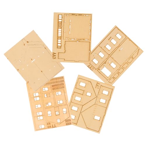 iplusmile Modelo De Ensamblaje De Madera Modelo De Casa Pintura Clásica De Estilo Europeo Terreno De Juego De Guerra Cobertizo De Madera Jefe Cobertizo De Trabajo Wargaming Dorado