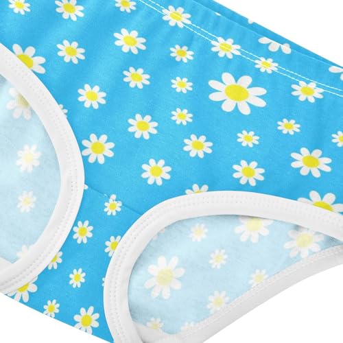 Joisal Cartoon Daisies Light Blue Little Girl Panties Girls Underwear Toddlers Cotton Aesthetic Underpants Briefs 2t4