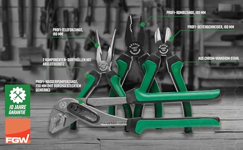 Mannesmann M10997 Lot de 4 pinces Multicolore